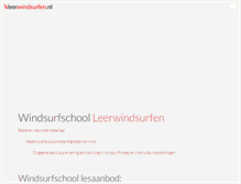 Tablet Screenshot of leerwindsurfen.nl